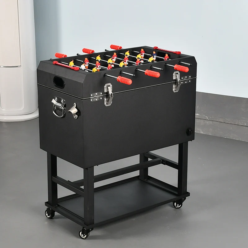 Outdoor 27" Cooler Soccer Table Baby Foot Foosball Soccer Game Table with Cooler Box and Wheels for Outdoor Activity TS-2510
Outdoor 27" Cooler Soccer Table Baby Foot Foosball Soccer Game Table with Cooler Box and Wheels for Outdoor Activity TS-2510