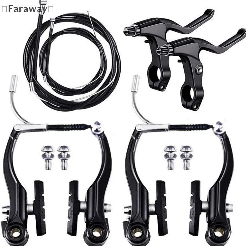〔Far〕Bike Front Rear V Brake Set Aluminum Alloy Mountain Road Bike V Brake Set Riding Accessories Black Mountain Bike Brake Set
〔Far〕Bike Front Rear V Brake Set Aluminum Alloy Mountain Road Bike V Brake Set Riding Accessories Black Mountain Bike Brake Set