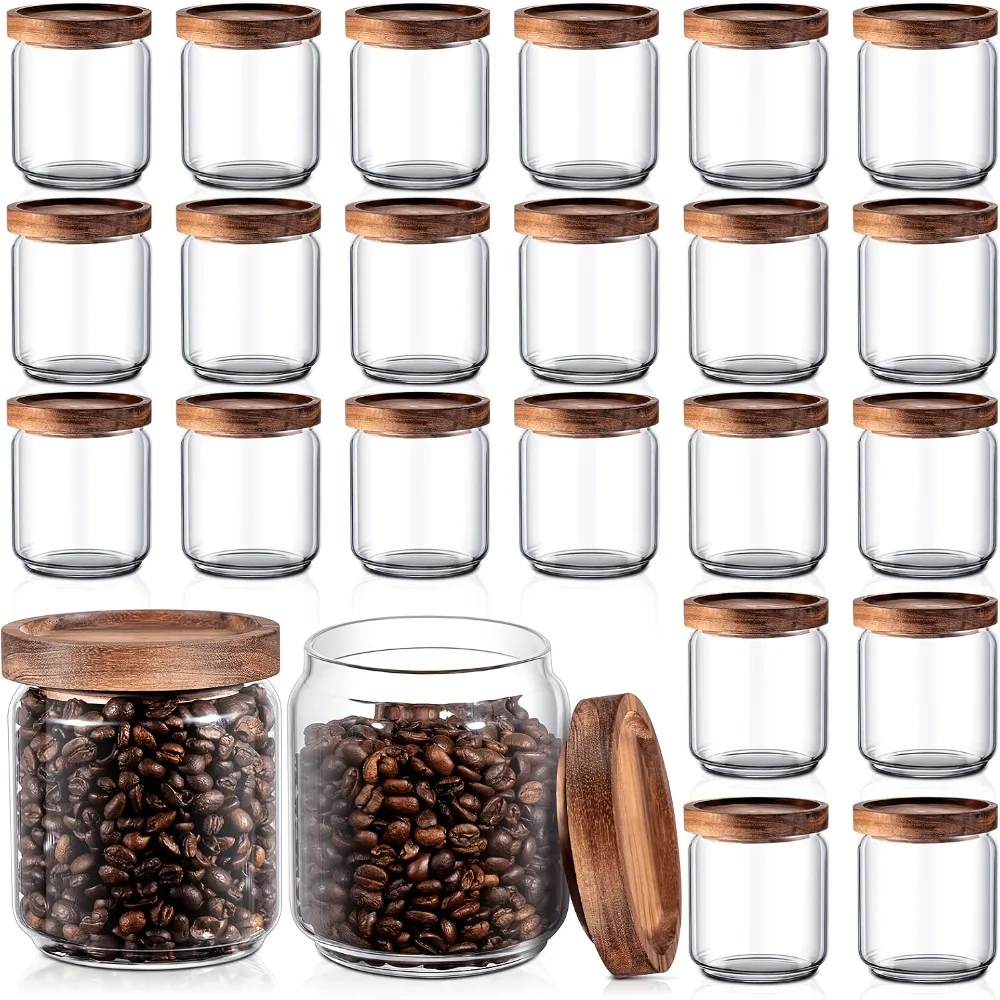 16/24pcs 15 Oz/450 Ml Glass Canister with Lids Clear Airtight Sealed Storage Jars Borosilicate Glass Pantry Kitchen Food Containers for Serving Spice Sugar Candy Beans Nuts Coffee Tea (Wood)
16/24pcs 15 Oz/450 Ml Glass Canister with Lids Clear Airtight Sealed Storage Jars Borosilicate Glass Pantry Kitchen Food Containers for Serving Spice Sugar Candy Beans Nuts Coffee Tea (Wood)