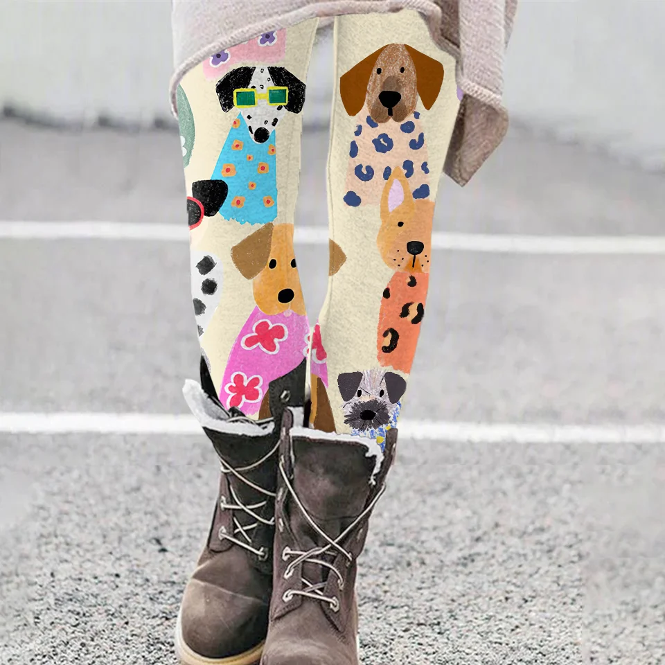 Cartoon Dogs Printed Vintage Women's Casual Tight Leggings Spring and Autumn High Waisted Bottoms for Ladies Long Pants
Cartoon Dogs Printed Vintage Women's Casual Tight Leggings Spring and Autumn High Waisted Bottoms for Ladies Long Pants