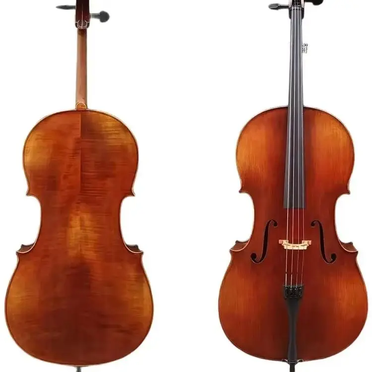 Professional purely handmade Retro antique Cello 4/4 Natural Flamed maple solid wood Spruce top Panel cello Musical Instruments
Professional purely handmade Retro antique Cello 4/4 Natural Flamed maple solid wood Spruce top Panel cello Musical Instruments