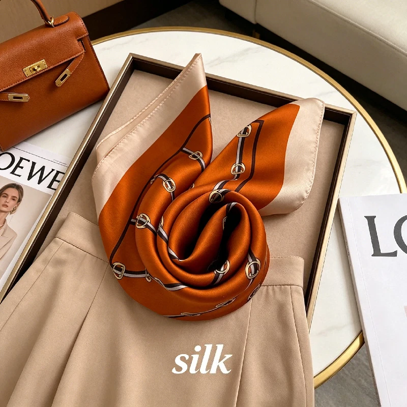 Korean Silk Scarf Small Scarf Fashion Printing Temperament Silk Workplace Exquisite Silk Scarf Versatile Gift Thin Square Scarf
Korean Silk Scarf Small Scarf Fashion Printing Temperament Silk Workplace Exquisite Silk Scarf Versatile Gift Thin Square Scarf