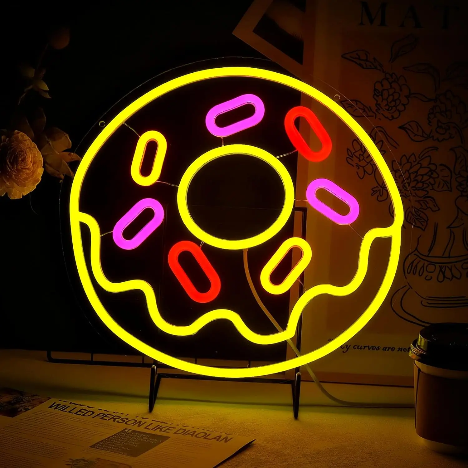 Неоновая вывеска «Пончики» с USB-подсветкой для кухни, ресторана быстрого питания, бара, вечеринки, кафе, спальни, декоративное настенное освещение, подарок
Неоновая вывеска «Пончики» с USB-подсветкой для кухни, ресторана быстрого питания, бара, вечеринки, кафе, спальни, декоративное настенное освещение, подарок
