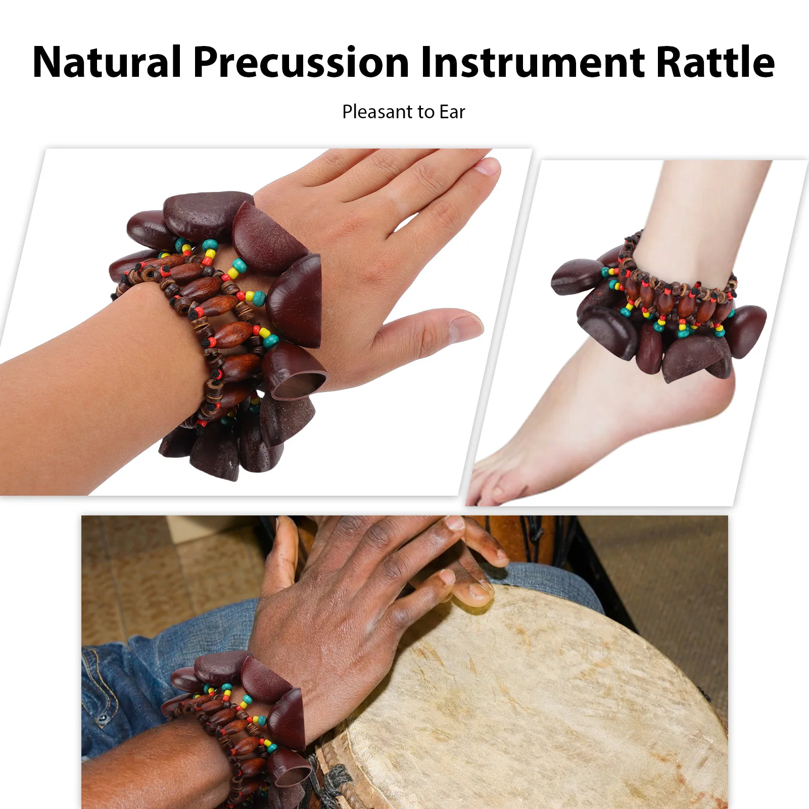 Nutshell Handbell 2 Packs Rattle Natural Nut Shell Bracelet Handmade Musical Instrument Shakers Natural Resonance Percussion
Nutshell Handbell 2 Packs Rattle Natural Nut Shell Bracelet Handmade Musical Instrument Shakers Natural Resonance Percussion