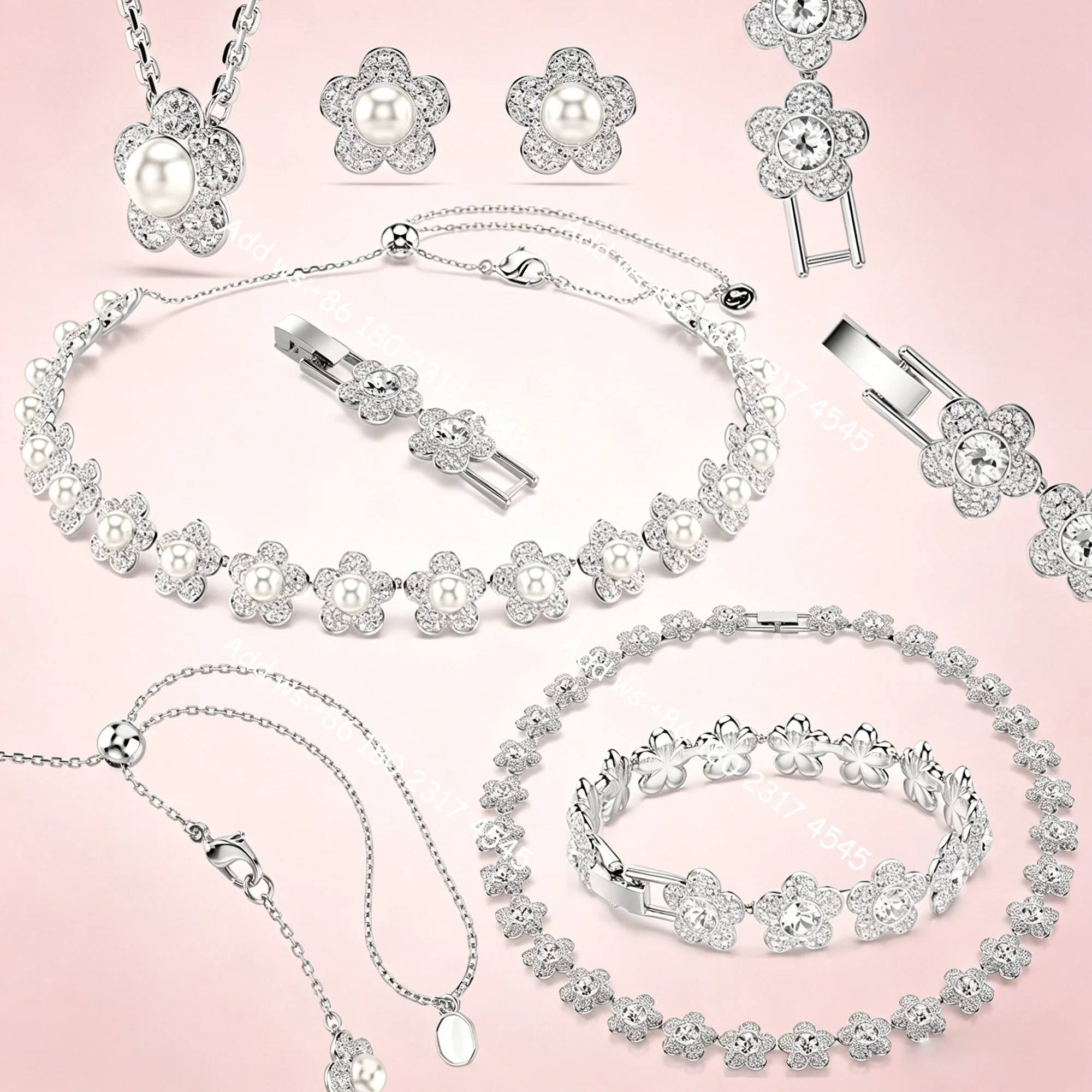 2026 New Model Daisy Pearl Flower Zircon Jewelry,Necklace Bracelet Earrings set,925 Silver,Shining Elegance Exquisite
2026 New Model Daisy Pearl Flower Zircon Jewelry,Necklace Bracelet Earrings set,925 Silver,Shining Elegance Exquisite