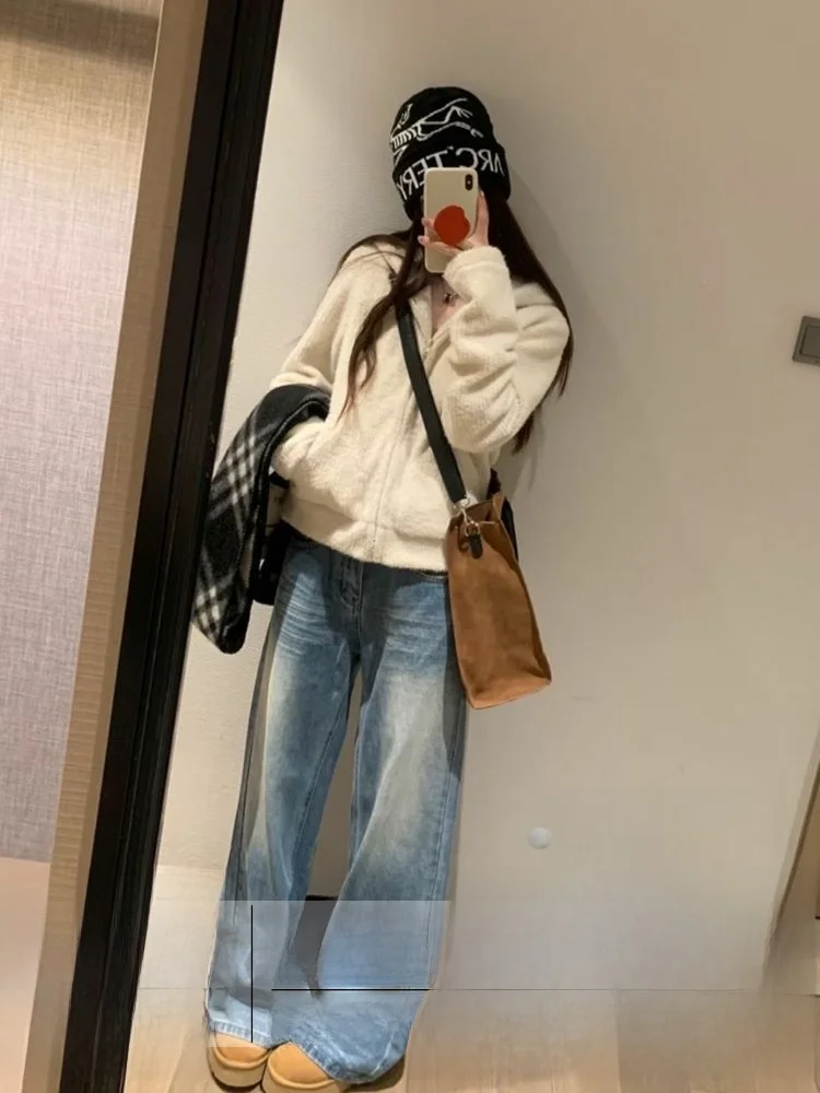 Low Waist Wide Leg Blue Jeans Women's Spring Season Drapey Straight Leg Floor-Length Trousers American Sle Waed Design
Low Waist Wide Leg Blue Jeans Women's Spring Season Drapey Straight Leg Floor-Length Trousers American Sle Waed Design