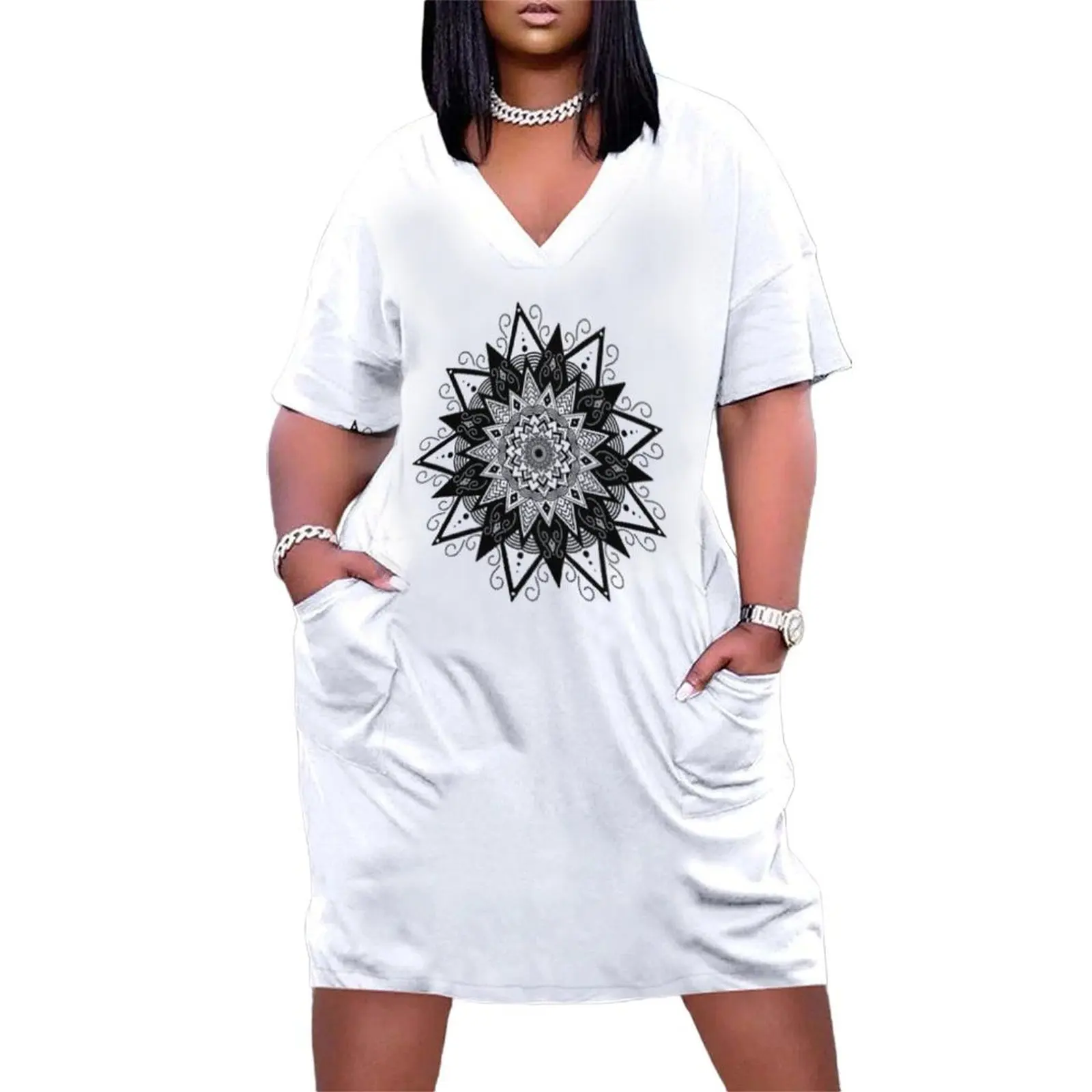 Mandala Seven - No Text Loose Pocket Dress evening dresses ladies Elegant gown sexy short dresses daring
Mandala Seven - No Text Loose Pocket Dress evening dresses ladies Elegant gown sexy short dresses daring