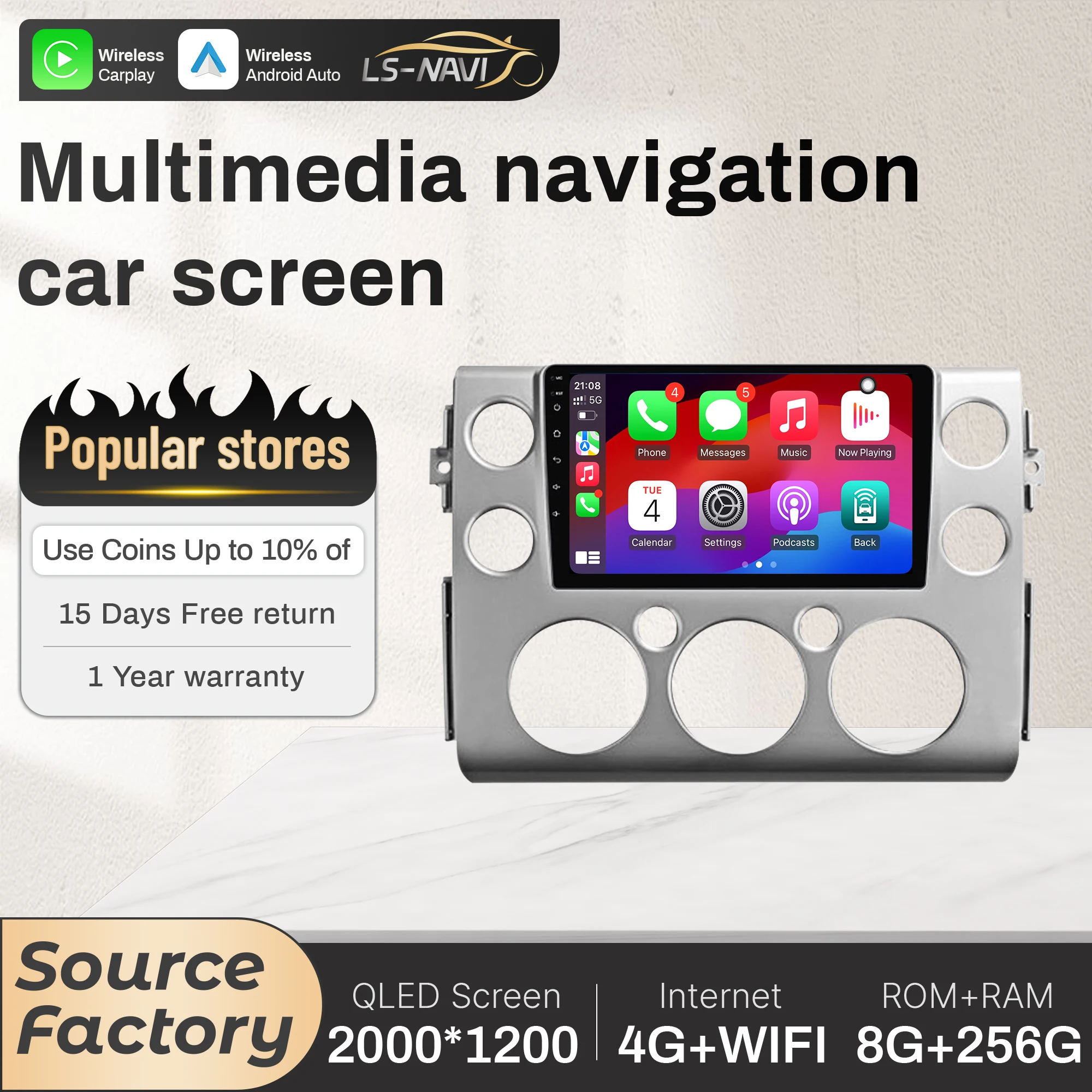 9 inch Car Radio For Toyota FJ Cruiser J15 2006-2020 4G Head Unit Wireless Bluetooth CarPlay Touch Screen Stereo
9 inch Car Radio For Toyota FJ Cruiser J15 2006-2020 4G Head Unit Wireless Bluetooth CarPlay Touch Screen Stereo