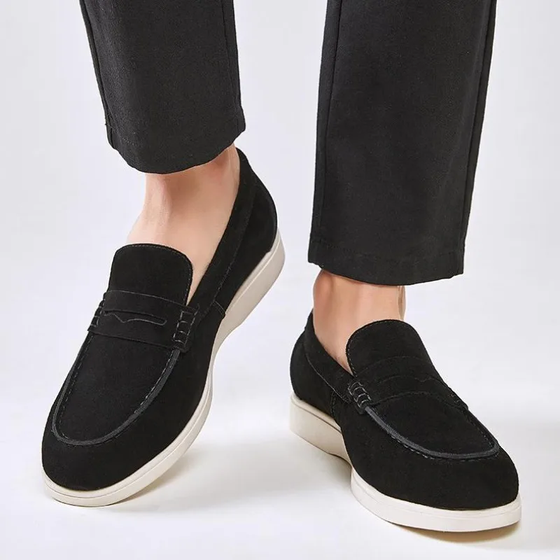 Мужские замшевые лоферы из матовой кожи в британском стиле, туфли без шнуровки, мужские размеры 40–46, повседневная мужская обувь, Zapatos Para Hombre
Мужские замшевые лоферы из матовой кожи в британском стиле, туфли без шнуровки, мужские размеры 40–46, повседневная мужская обувь, Zapatos Para Hombre