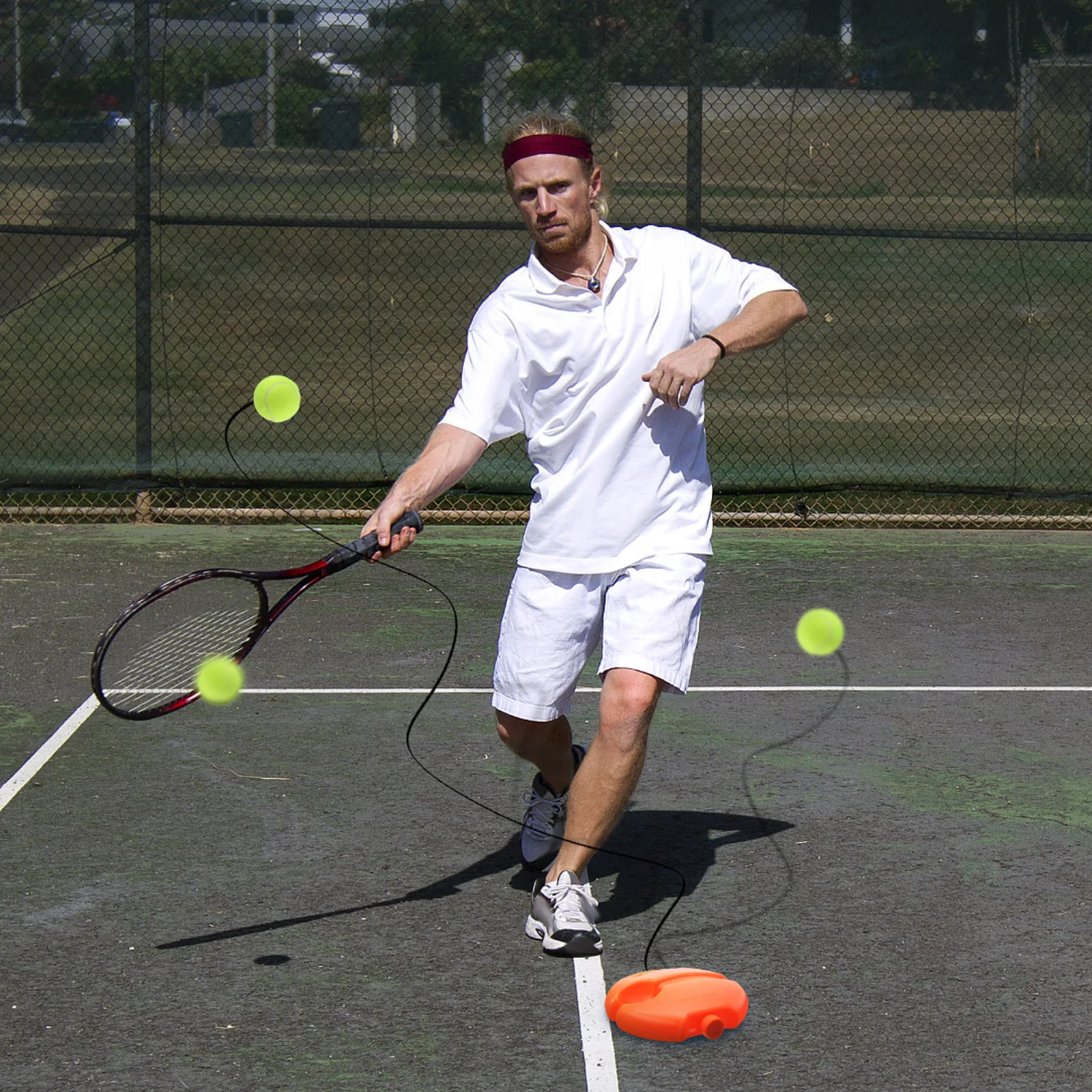 1 set Tennis Practice Trainer Rebound Beginner Serving Accessories Plastic Single Child Solo Elastic Cord Base Filled Sand Water
1 set Tennis Practice Trainer Rebound Beginner Serving Accessories Plastic Single Child Solo Elastic Cord Base Filled Sand Water