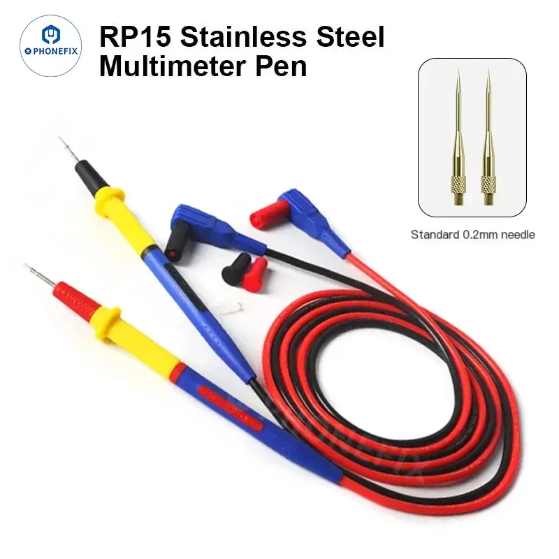 Mechanic RP15 1000V 20A Multimeter Pen Wire Interchangeable Tip Needle Universal Stainless Steel Current Pressure Test Probe
Mechanic RP15 1000V 20A Multimeter Pen Wire Interchangeable Tip Needle Universal Stainless Steel Current Pressure Test Probe