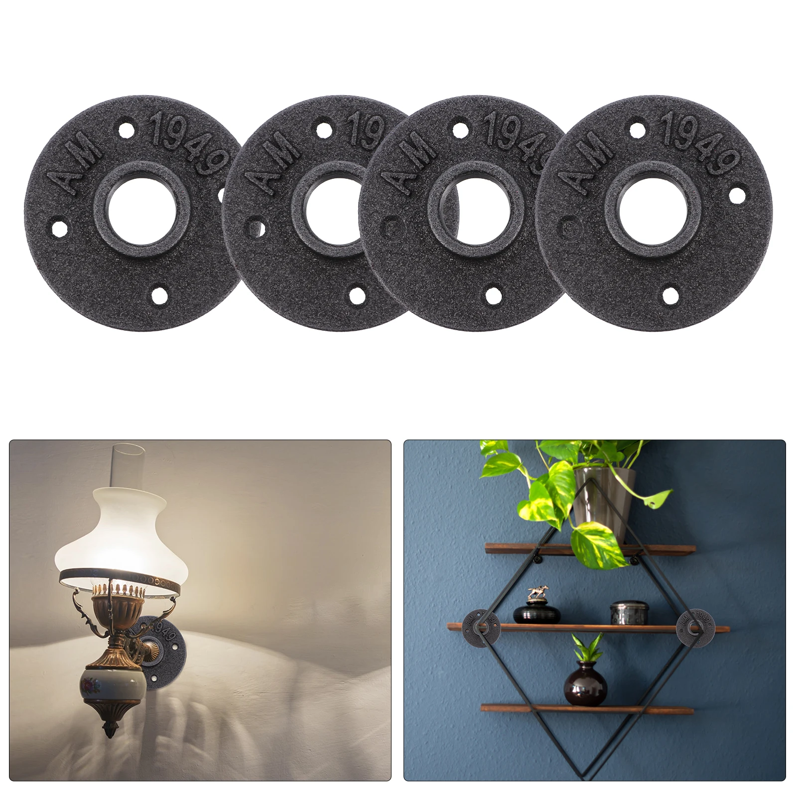 8 Pcs Cast Iron Floor Flange Threaded Fittings 4 Hole Vintage Style Home Industrial Decor DIY Furniture Hardware
8 Pcs Cast Iron Floor Flange Threaded Fittings 4 Hole Vintage Style Home Industrial Decor DIY Furniture Hardware