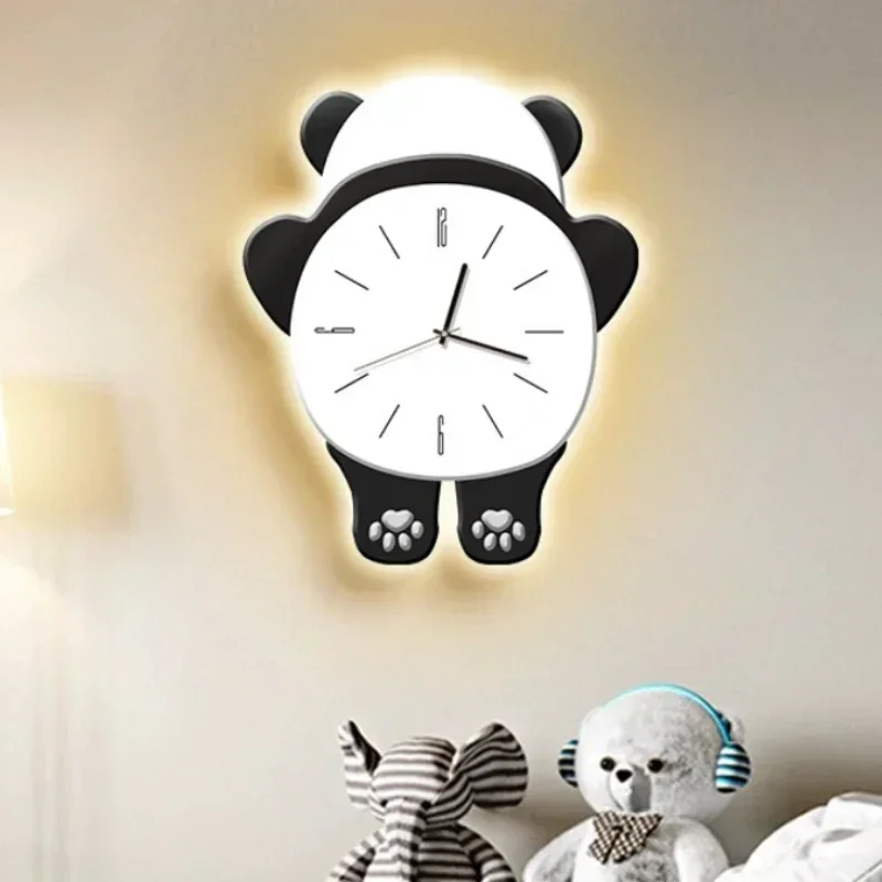 Creative Panda Clock Wall Clock Living Room Home Dining Room Decorative Painting Wall Light Punch-free Cartoon Wall Clock
Creative Panda Clock Wall Clock Living Room Home Dining Room Decorative Painting Wall Light Punch-free Cartoon Wall Clock