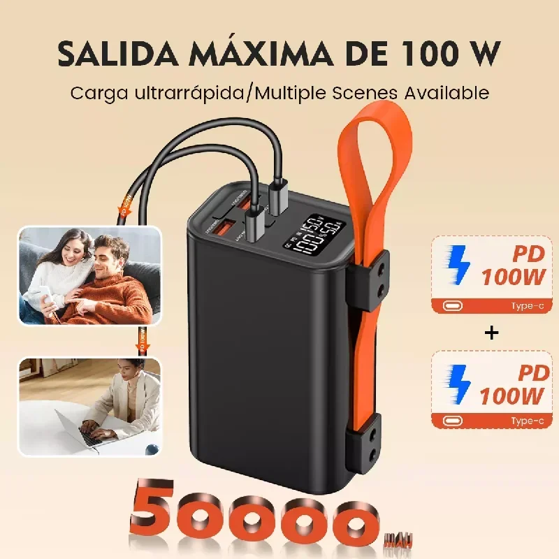 100W Two-way Super Fast Charging Power Bank 60000 MAh Large Capacity Laptop Outdoor Camping Power Bank
100W Two-way Super Fast Charging Power Bank 60000 MAh Large Capacity Laptop Outdoor Camping Power Bank