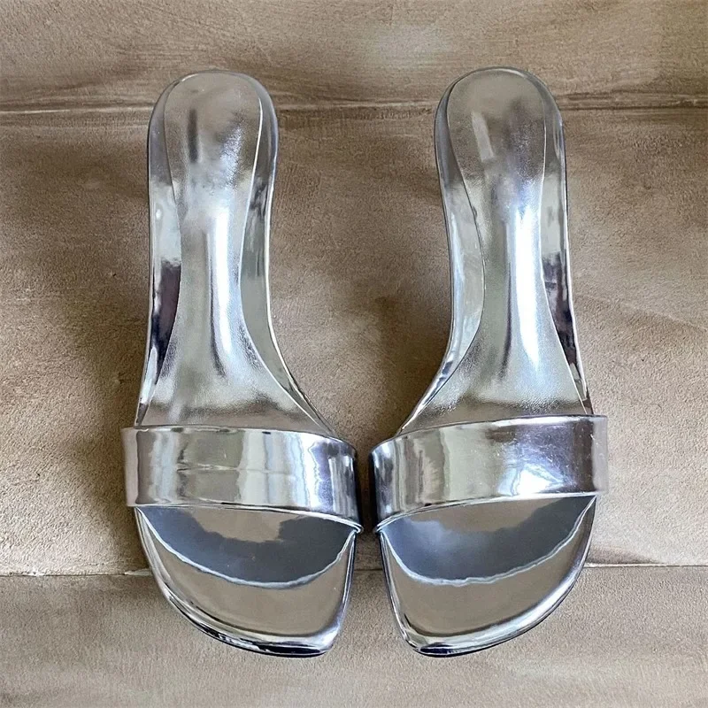 Aneikeh 2026 Summer New Women Silver Mules Sandals Open Toe Thin Stiletto Heels Slides Elegant Party Slip on High Heel Shoes
Aneikeh 2026 Summer New Women Silver Mules Sandals Open Toe Thin Stiletto Heels Slides Elegant Party Slip on High Heel Shoes