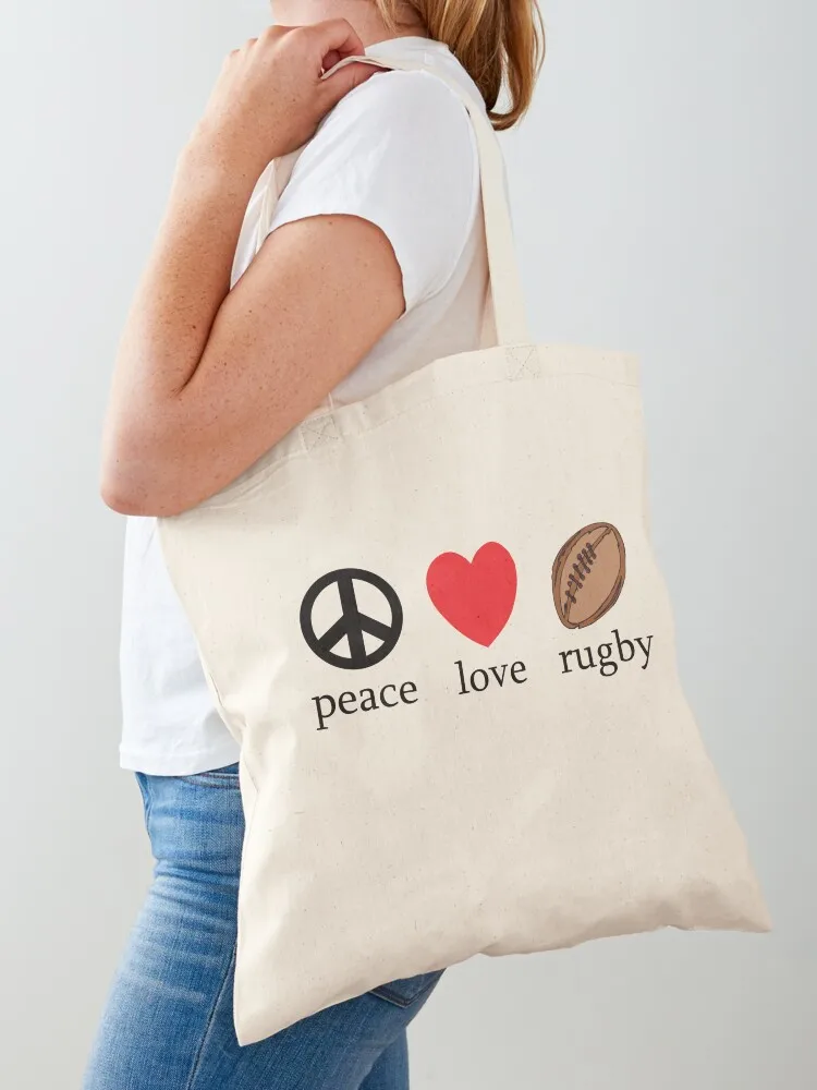 Rugby Peace Love Rugby Tote Bag hand bag ladies Canvas bag for women shopper bags for women the tote
Rugby Peace Love Rugby Tote Bag hand bag ladies Canvas bag for women shopper bags for women the tote