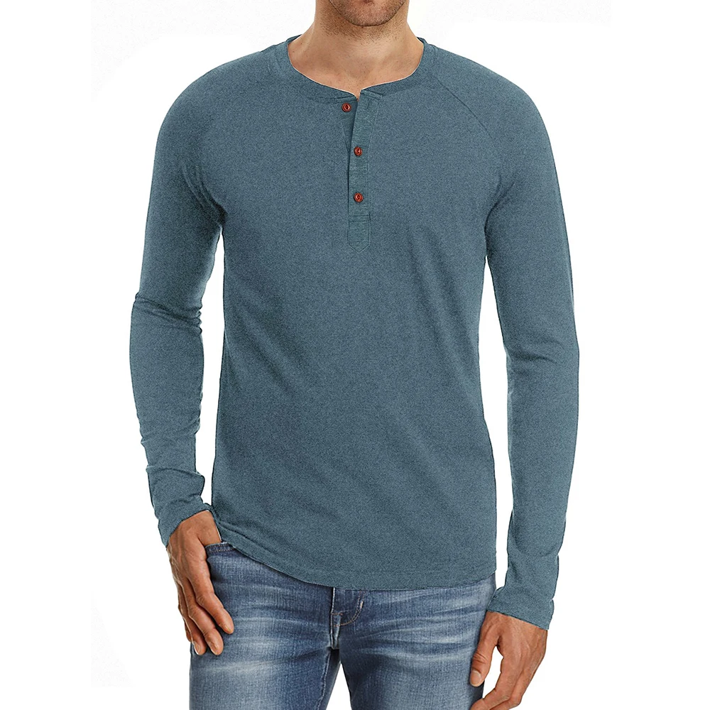 Spring Autumn Button Neck T Shirt Men Fashion New Slim Fit Long Sleeve Henley Tshirt Men Streetwear Casual Solid Color T-shirt
Spring Autumn Button Neck T Shirt Men Fashion New Slim Fit Long Sleeve Henley Tshirt Men Streetwear Casual Solid Color T-shirt