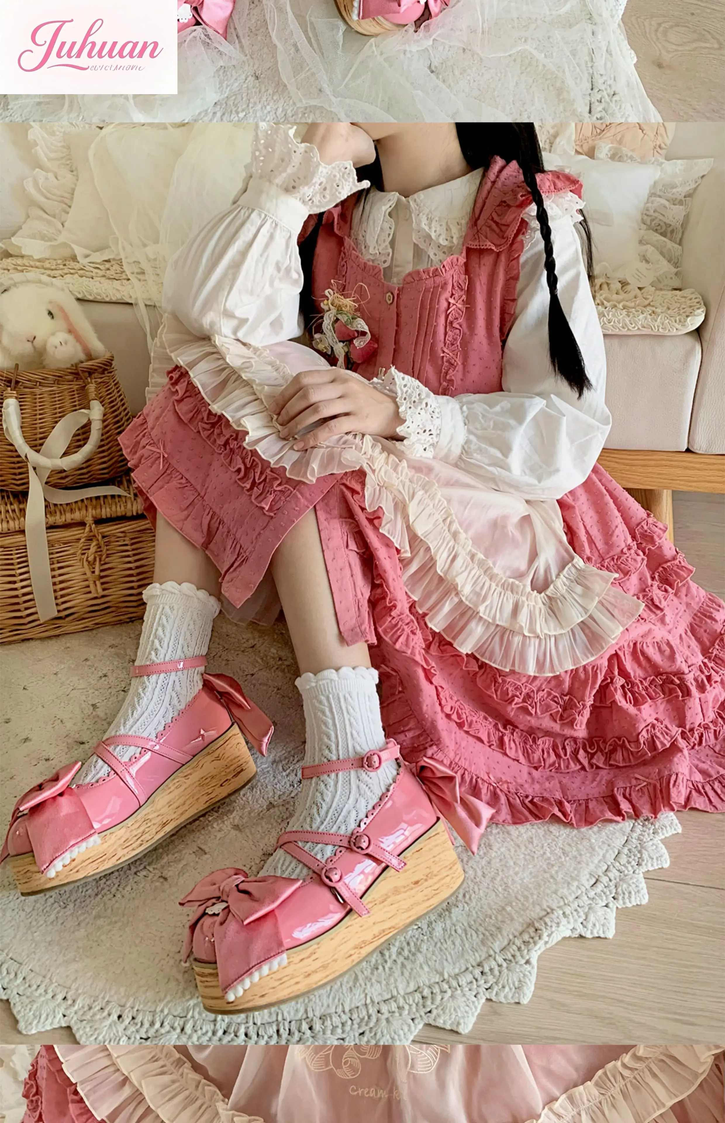 Kawaii Japanese Cute Satin Wood Grain Platform Shoe Women's Lolita Bow Muffin Shoes Platform Shoes Sweet Girl Ancient Lo Shoes
Kawaii Japanese Cute Satin Wood Grain Platform Shoe Women's Lolita Bow Muffin Shoes Platform Shoes Sweet Girl Ancient Lo Shoes