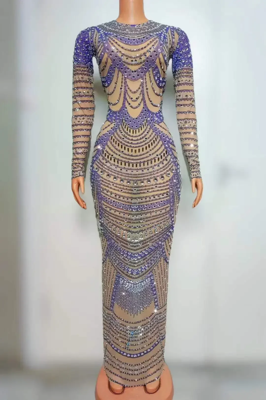 Women Sparkly Birthday Hot Drilling Process Rhinestone Celebrity Stretch Dress
Women Sparkly Birthday Hot Drilling Process Rhinestone Celebrity Stretch Dress