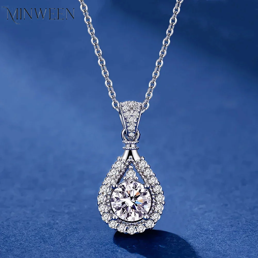 D Color 1 Ct Moissanite Necklace For Women Gift 925 Sterling Silver Water Drop Pendant Plate Pt950 Fine Jewelry
D Color 1 Ct Moissanite Necklace For Women Gift 925 Sterling Silver Water Drop Pendant Plate Pt950 Fine Jewelry