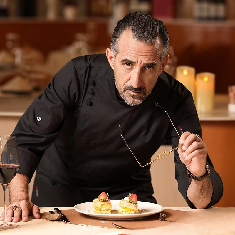 Chef's Work Uniform Men Women Long Sleeved Hotel Western Cuisine Baking High-end Kitchen Plus Size Cafeteria Chef's Uniform
Chef's Work Uniform Men Women Long Sleeved Hotel Western Cuisine Baking High-end Kitchen Plus Size Cafeteria Chef's Uniform
