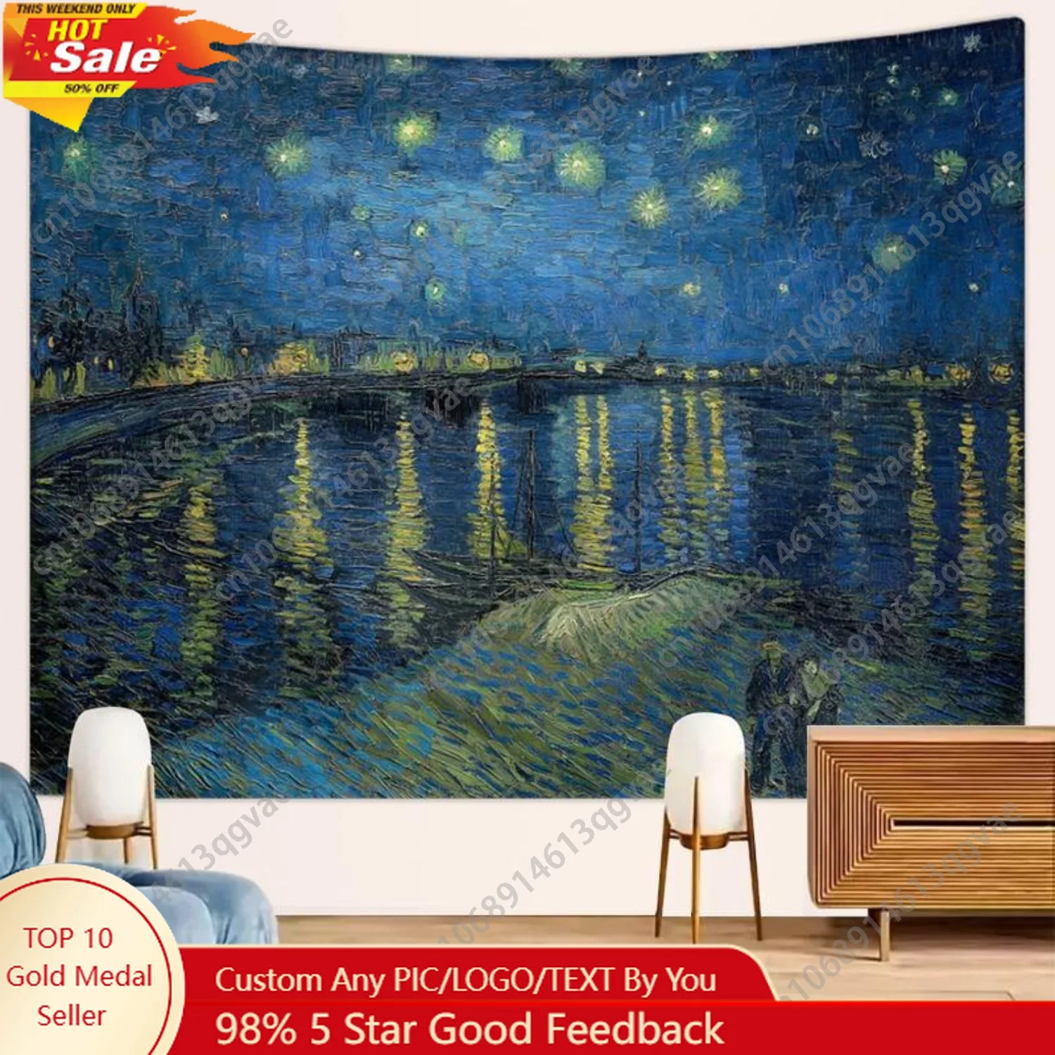 Starry Night Oil Painting Tapestry Vintage Night Landscape Wall Hanging for Bedroom and Living Room Decoratio Custom Decoration
Starry Night Oil Painting Tapestry Vintage Night Landscape Wall Hanging for Bedroom and Living Room Decoratio Custom Decoration