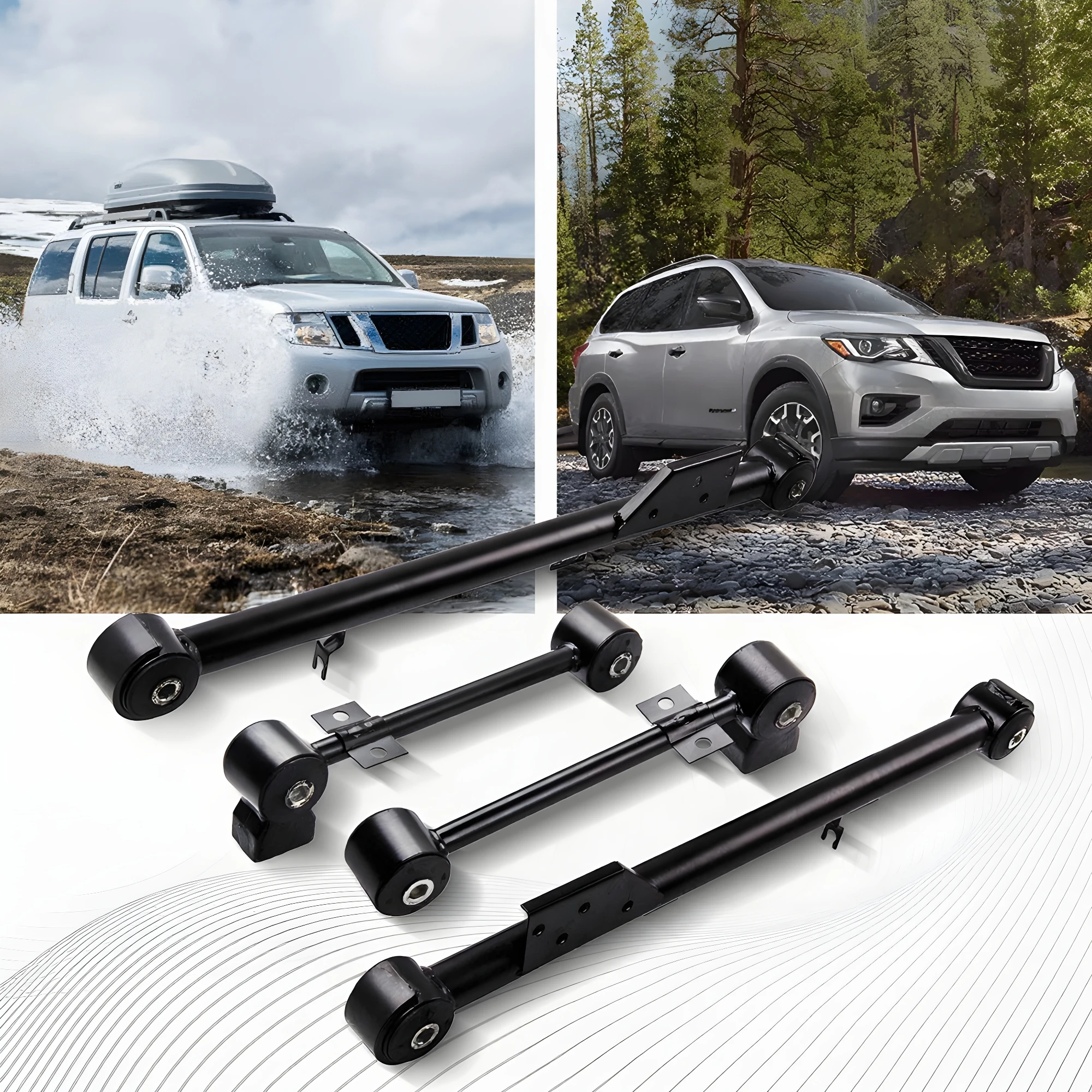 Trailing Control Arm Rear Upper and Lower Kit For Nissan Pathfinder QX4 97-2004