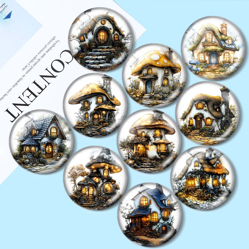 Little Fairy House Clipart 10pcs 12mm/18mm/20mm/25mm Round Photo glass cabochon demo flat back Making findings 
Little Fairy House Clipart 10pcs 12mm/18mm/20mm/25mm Round Photo glass cabochon demo flat back Making findings