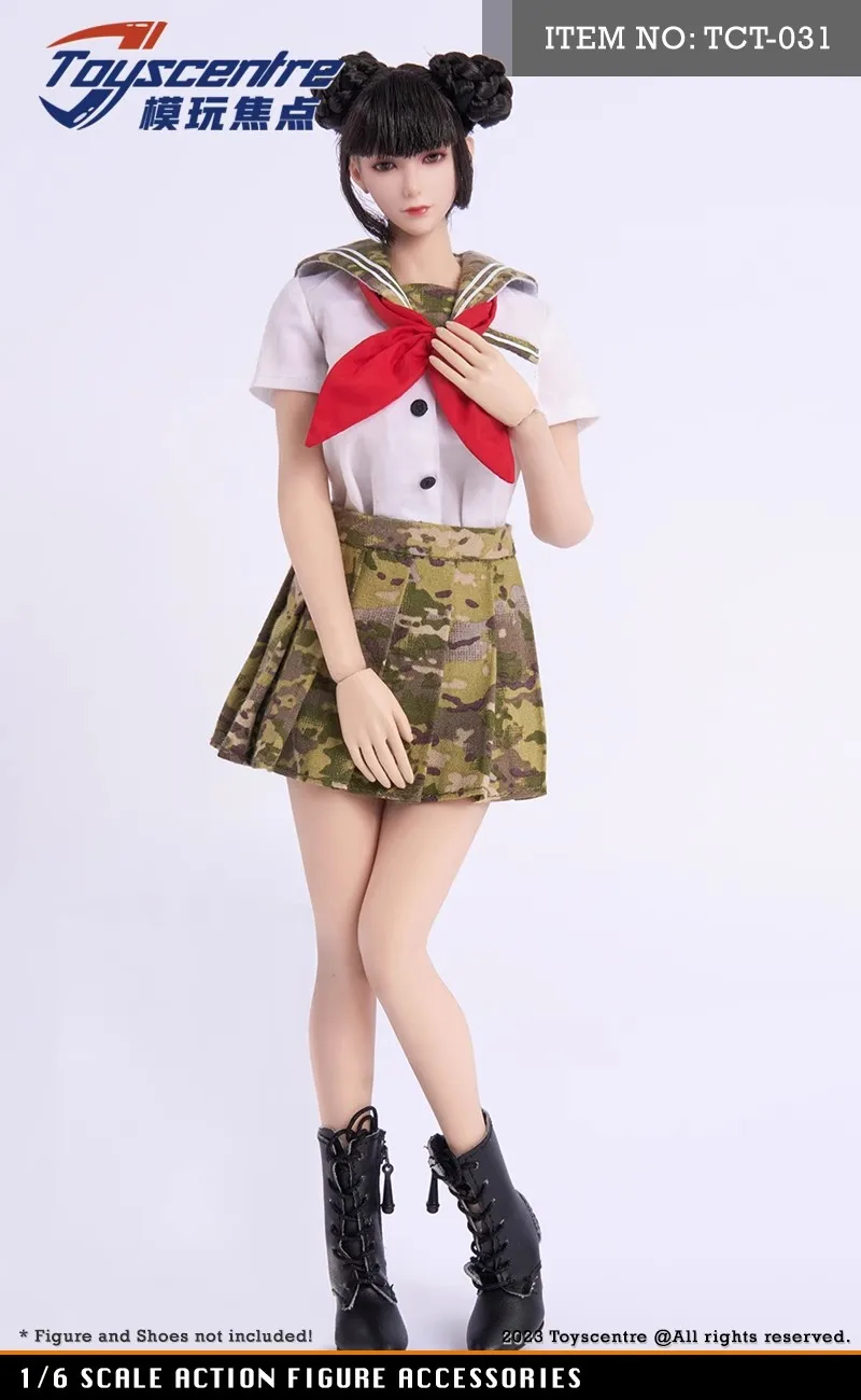 TCT-031 1/6 Soldier Female Student Jk Uniform Top Camouflage Pleated Skirt Clothes Model Fit 12'' Action Figures Body In Stock
TCT-031 1/6 Soldier Female Student Jk Uniform Top Camouflage Pleated Skirt Clothes Model Fit 12'' Action Figures Body In Stock