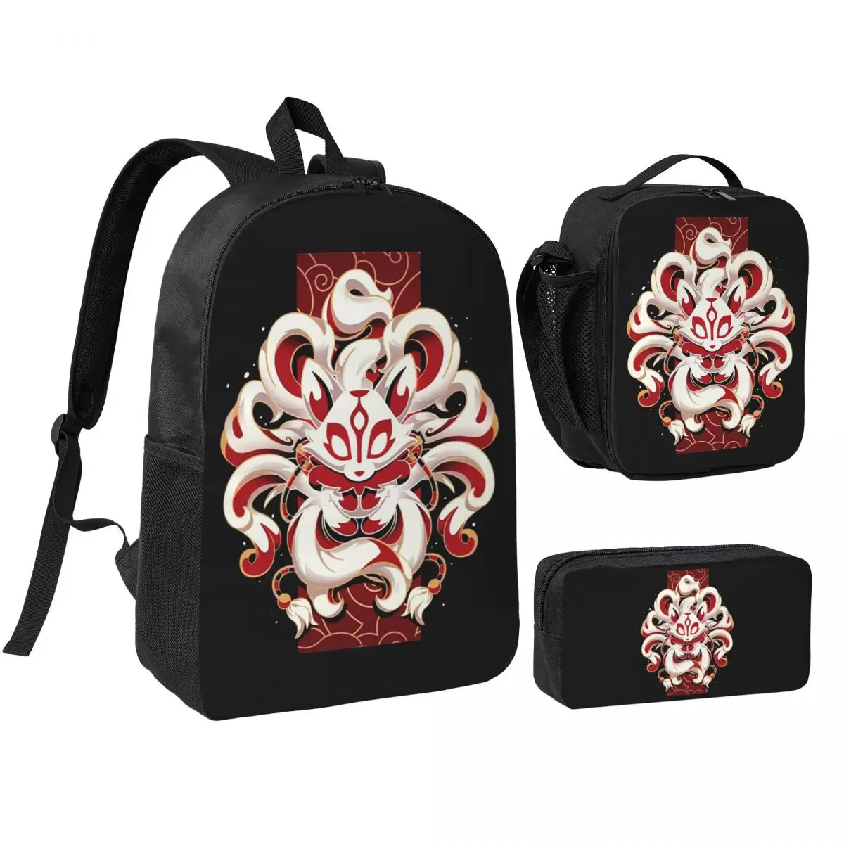 Fox Spirit Kitsune Japanese Kabuki Backpack Boys Girls BookBag School Bag Shoulder Bags 3ps Insulated Lunch Bag Pencil Case
Fox Spirit Kitsune Japanese Kabuki Backpack Boys Girls BookBag School Bag Shoulder Bags 3ps Insulated Lunch Bag Pencil Case