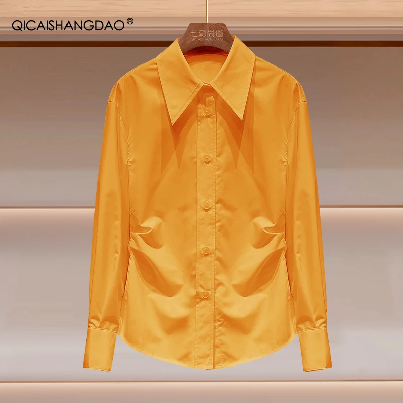 Elegant Slim-Fit Women's Long Sleeve Button-Up Shirt - Classic Collared Cotton Blouse for Spring/Summer Office Wear
Elegant Slim-Fit Women's Long Sleeve Button-Up Shirt - Classic Collared Cotton Blouse for Spring/Summer Office Wear