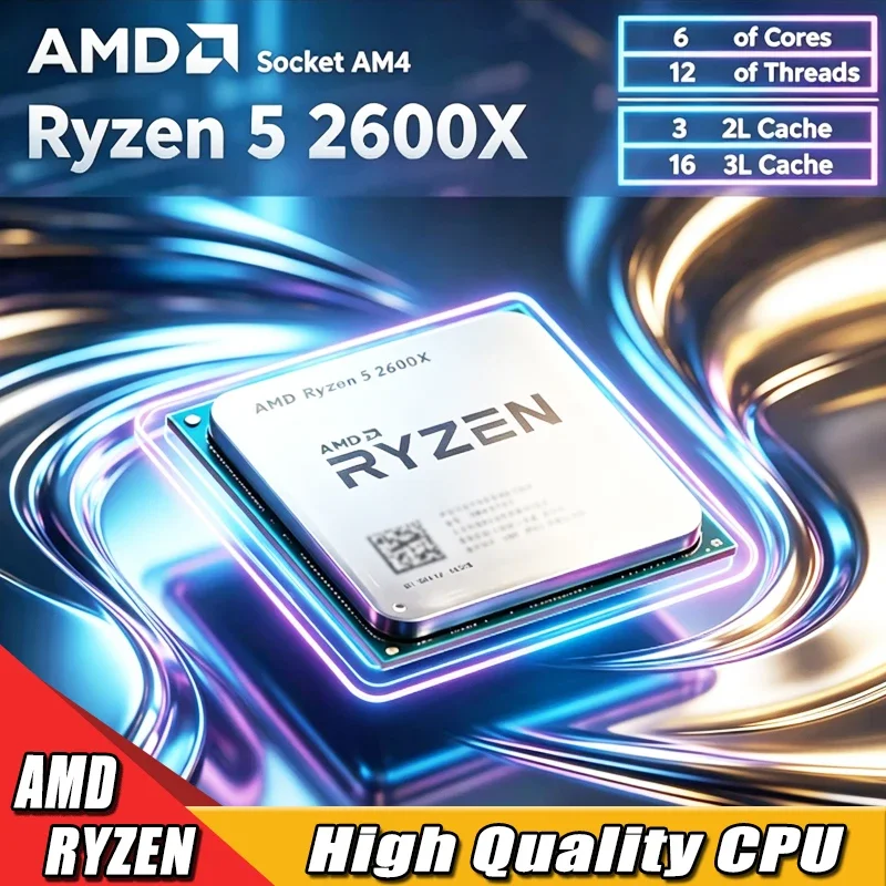 AMD Ryzen 5 2600X AMD R5 2600X CPU 6-Core 12-Thread 3.6GHz Unlocked Desktop Processor Socket AM4 Gaming CPU Without Package
AMD Ryzen 5 2600X AMD R5 2600X CPU 6-Core 12-Thread 3.6GHz Unlocked Desktop Processor Socket AM4 Gaming CPU Without Package