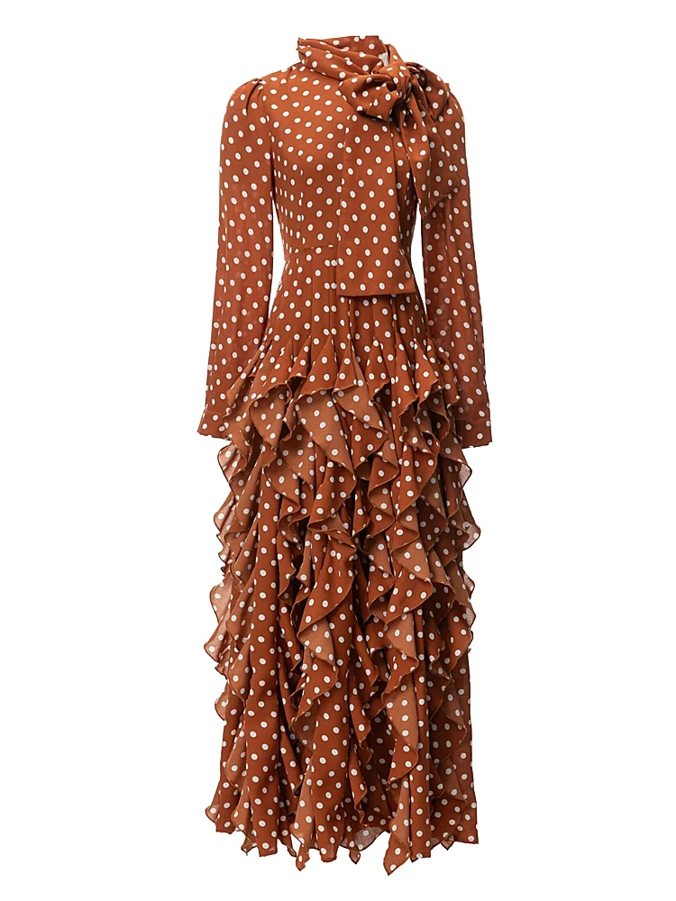 Extravagant Ladies Spring High Quality Fashion Print Dot Tiered Ruffle Elegant Casual Chic Pretty Long Sleeve Dresses For Women
Extravagant Ladies Spring High Quality Fashion Print Dot Tiered Ruffle Elegant Casual Chic Pretty Long Sleeve Dresses For Women