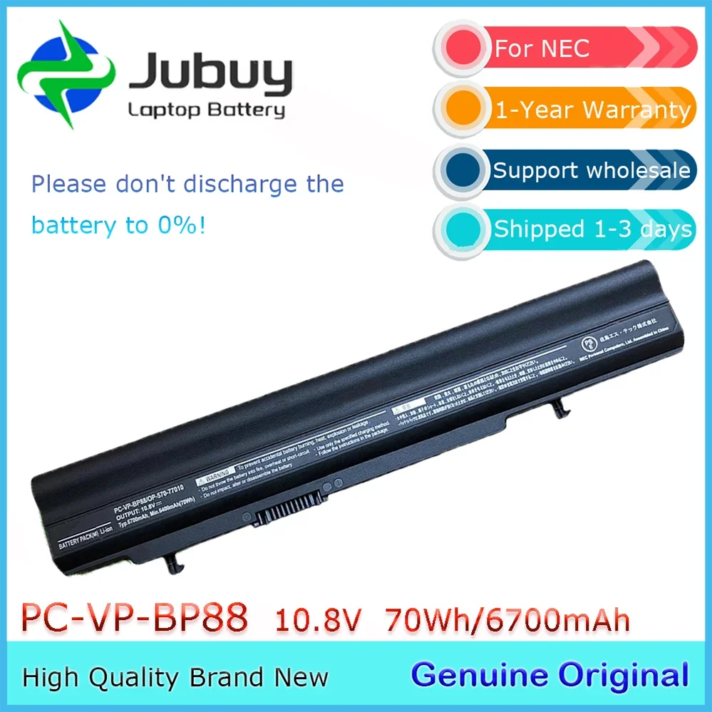Original 10.8V 70Wh PC-VP-BP88 Notebook Battery for NEC VersaPro VK20HH PC-VK20HHZEX OP-570-77010
Original 10.8V 70Wh PC-VP-BP88 Notebook Battery for NEC VersaPro VK20HH PC-VK20HHZEX OP-570-77010