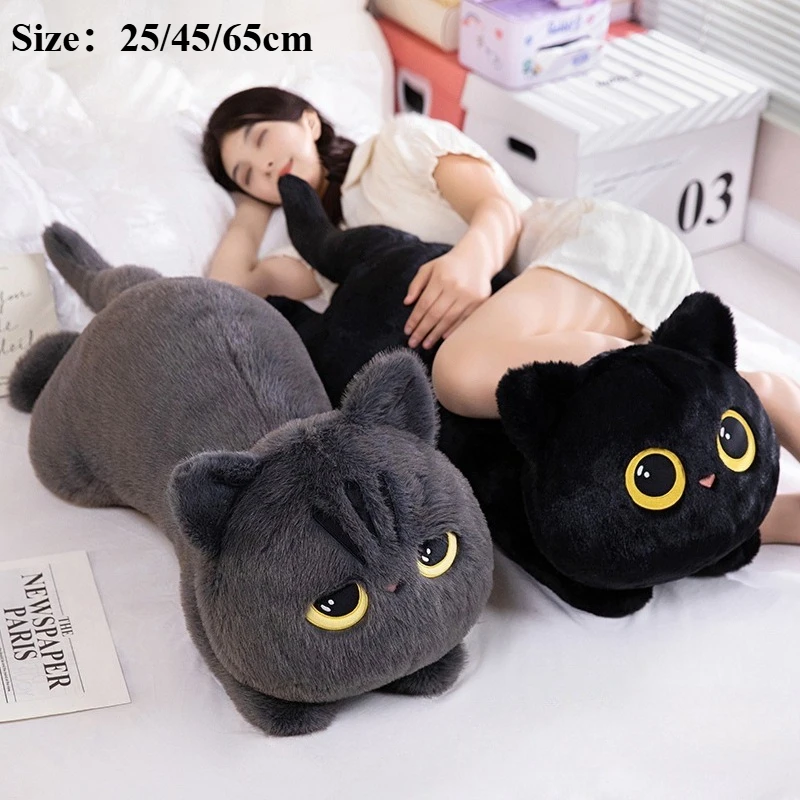 Милая плюшевая игрушка-кошка черного цвета 45/65/85 см, большая мягкая подушка-игрушка в виде черной кошки, плюшевая игрушка-кошка для детей, подарки на день рождения
Милая плюшевая игрушка-кошка черного цвета 45/65/85 см, большая мягкая подушка-игрушка в виде черной кошки, плюшевая игрушка-кошка для детей, подарки на день рождения