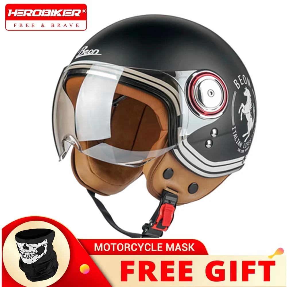 Мотоциклетный шлем 3/4 открытого типа, ретро-шлем для мотоцикла, скутера, гонок, мотокросса, винтажный
Мотоциклетный шлем 3/4 открытого типа, ретро-шлем для мотоцикла, скутера, гонок, мотокросса, винтажный