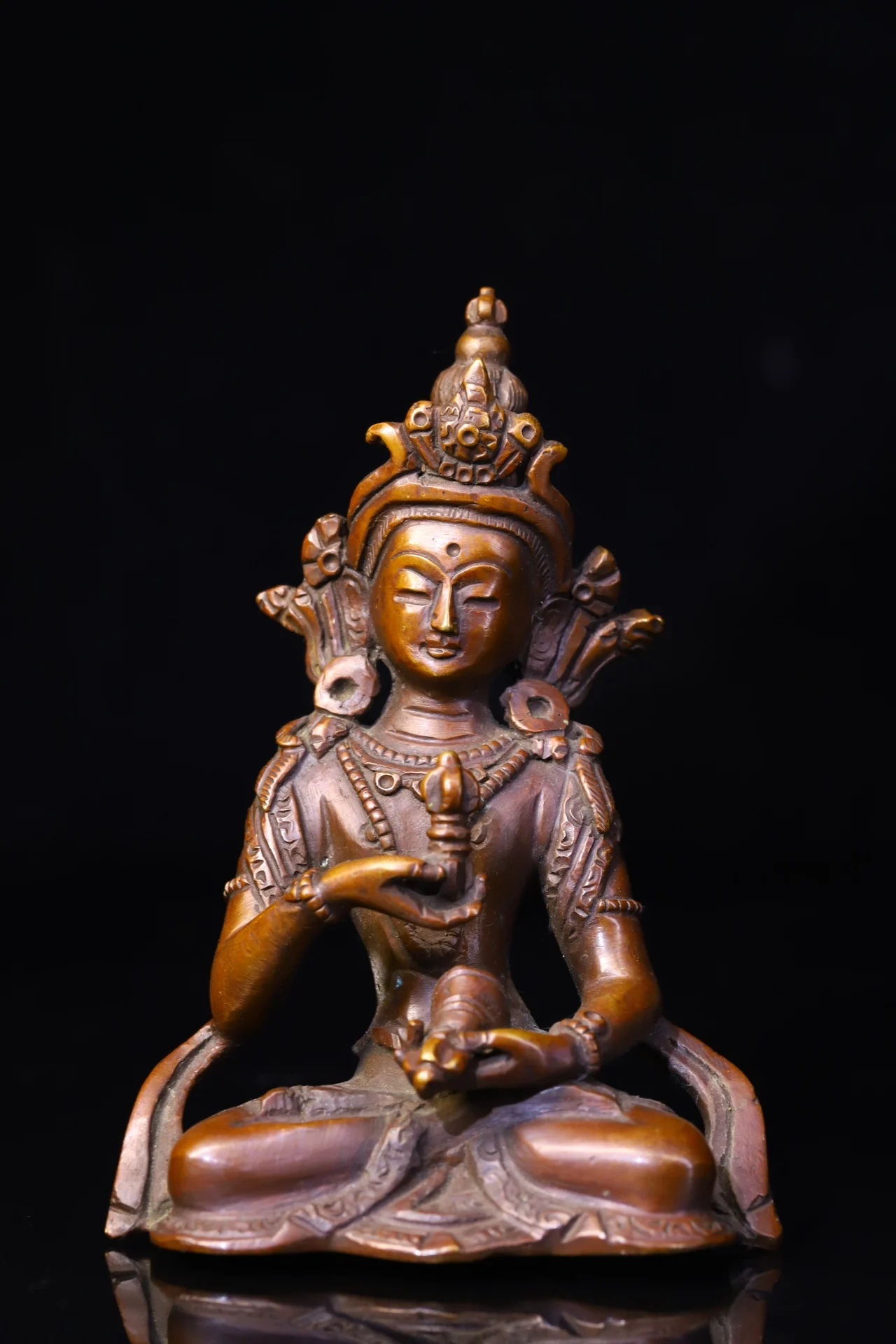4"Tibetan Temple Collection Old purple Bronze Vajrasattva Vajrasattva Hammer Tibetan Buddha worship buddha Town house Exorcism
4"Tibetan Temple Collection Old purple Bronze Vajrasattva Vajrasattva Hammer Tibetan Buddha worship buddha Town house Exorcism