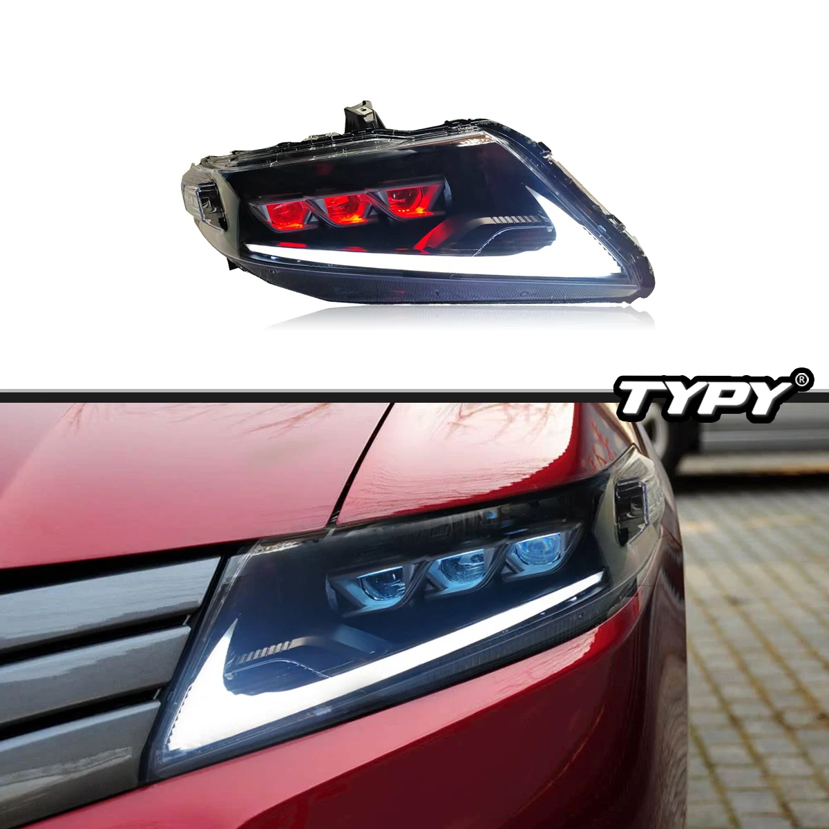 TYPY новая светодиодная фара, обновленная, модифицированная для Honda City, фара 2008-2014, фара с динамическим сигналом, автоаксессуары
TYPY новая светодиодная фара, обновленная, модифицированная для Honda City, фара 2008-2014, фара с динамическим сигналом, автоаксессуары