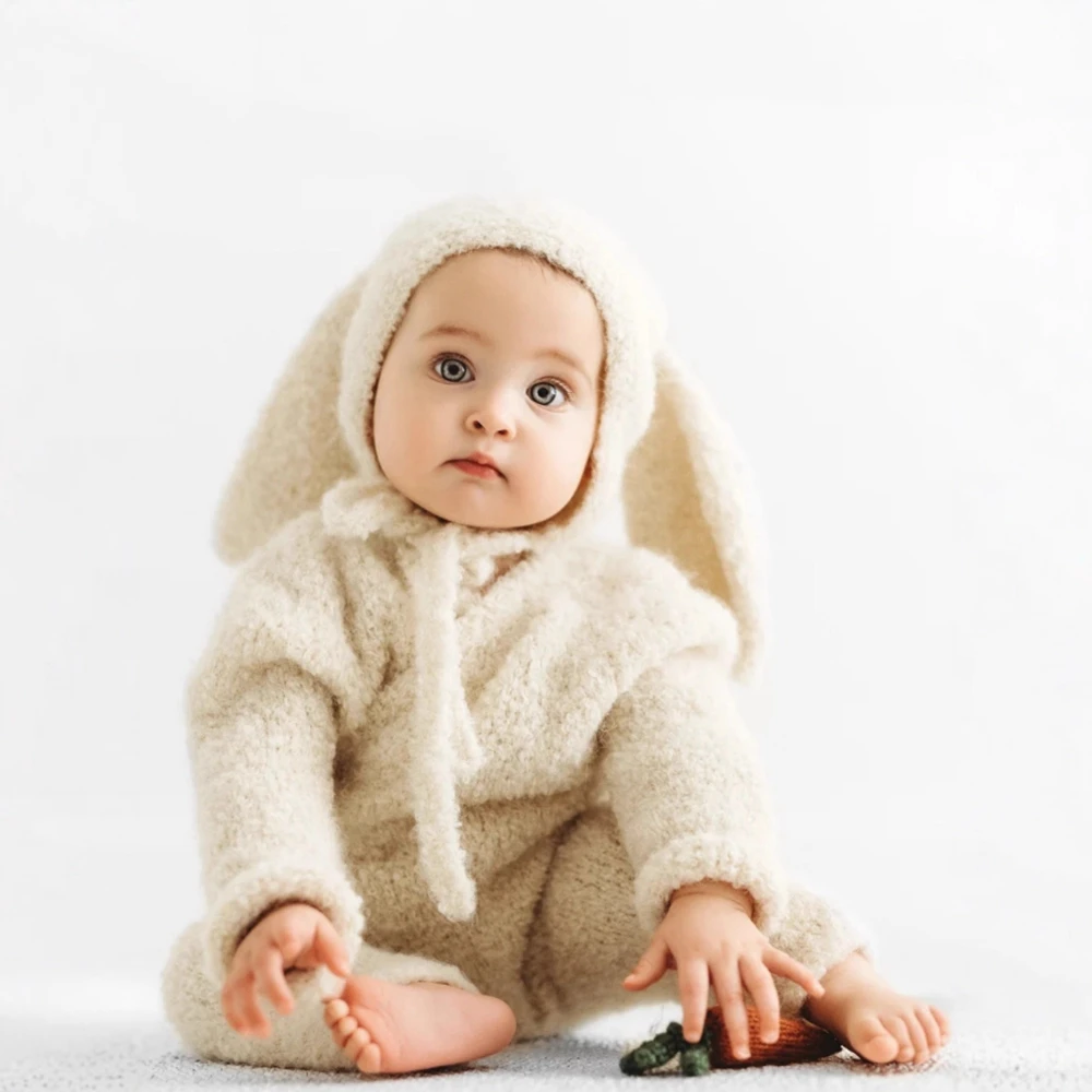 Newborn Photography Prop Baby Bunny Costume Set Plush Romper Infant Photo Outfit for Newborn Photoshoot Soft Baby Clothes
Newborn Photography Prop Baby Bunny Costume Set Plush Romper Infant Photo Outfit for Newborn Photoshoot Soft Baby Clothes