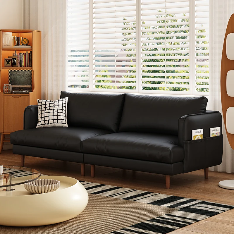 French retro minimalist modern straight row small apartment sofa Nordic office leather American industrial style living room sof 
French retro minimalist modern straight row small apartment sofa Nordic office leather American industrial style living room sof