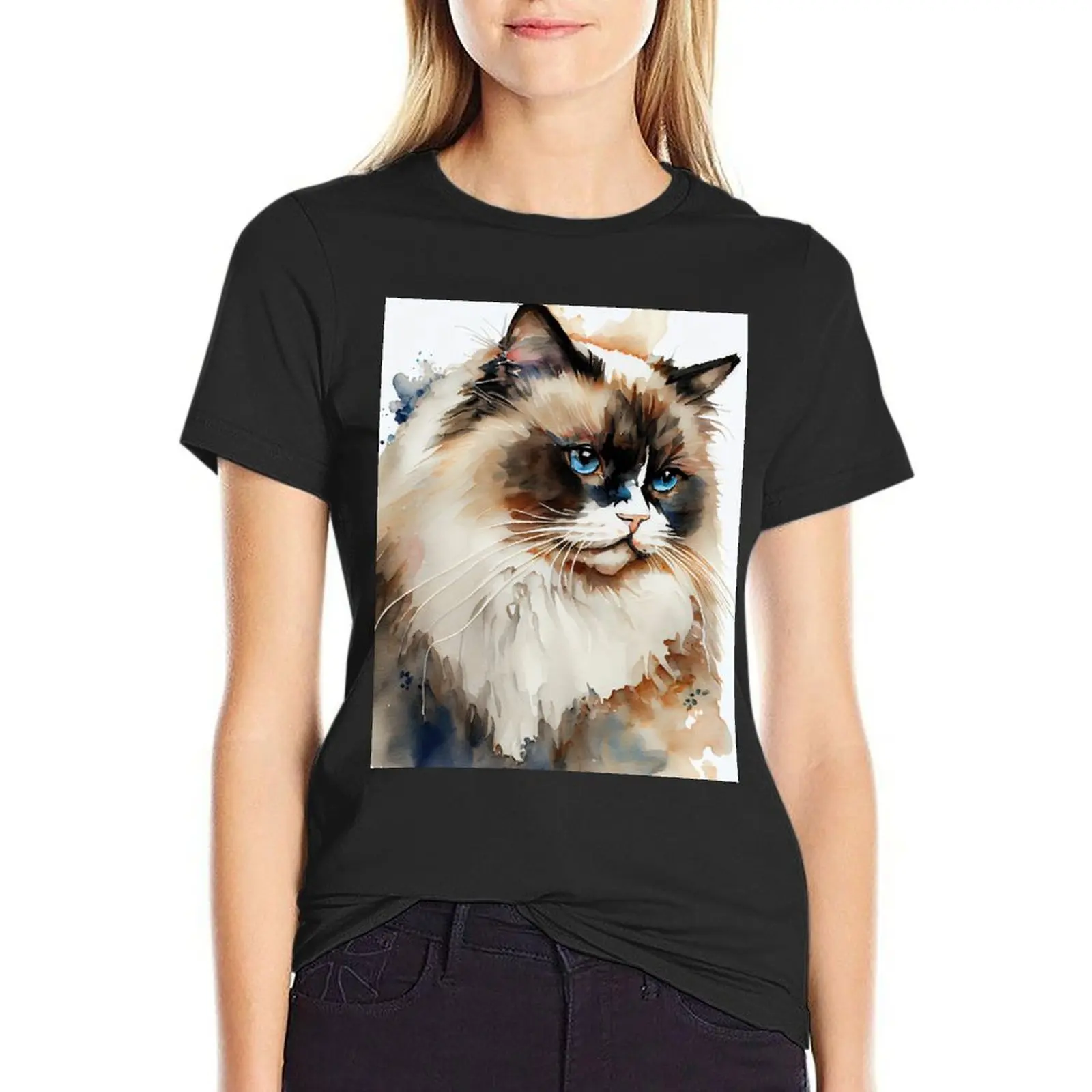 Ragdoll Cat - Watercolor paint T-Shirt Blouse tees quick-drying Women's t-shirt
Ragdoll Cat - Watercolor paint T-Shirt Blouse tees quick-drying Women's t-shirt