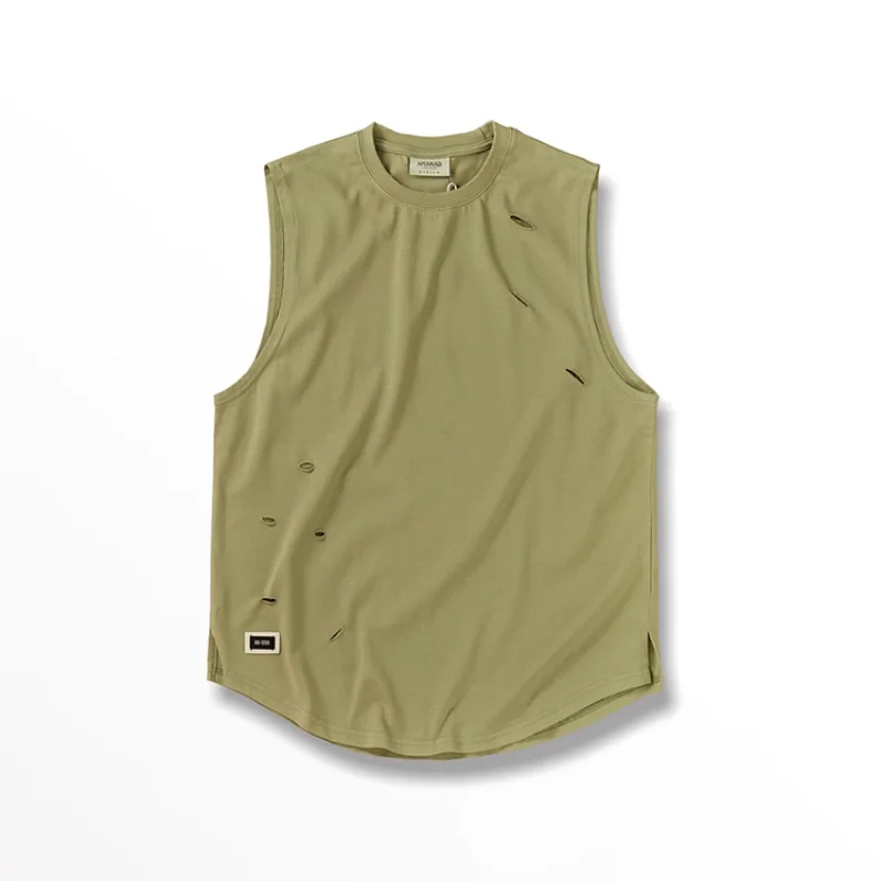 Summer New American Retro Sleeveless O-neck Soild Color Hole T-shirt Men's Fashion 100%Cotton Washed Old Casual Sports Vest Tops
Summer New American Retro Sleeveless O-neck Soild Color Hole T-shirt Men's Fashion 100%Cotton Washed Old Casual Sports Vest Tops