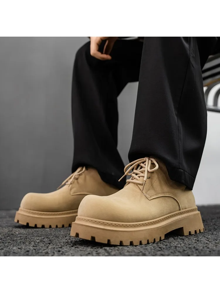 New Mens Chunky Work Boots Retro Lace-Up Shoes Thick Sole Breathable Low-Top Industrial Casual Footwear for Men
New Mens Chunky Work Boots Retro Lace-Up Shoes Thick Sole Breathable Low-Top Industrial Casual Footwear for Men