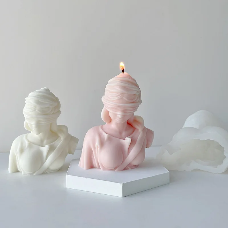 Blind Lady Candle Molds Greco-roman Goddess Of Justice Bust Silicone Mold Diy 3D Character Statue Plaster Resin Mold
Blind Lady Candle Molds Greco-roman Goddess Of Justice Bust Silicone Mold Diy 3D Character Statue Plaster Resin Mold