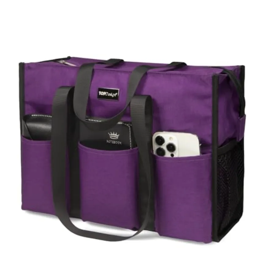 Utility Water Resistant Tote Bag with 13 Pockets, Top Zipper Closure and Thick Bottom Support, for Working Women
Utility Water Resistant Tote Bag with 13 Pockets, Top Zipper Closure and Thick Bottom Support, for Working Women
