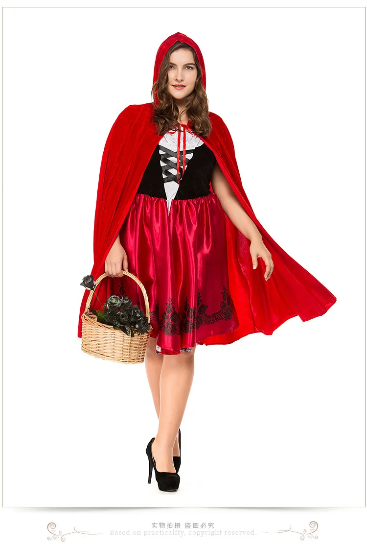 Adult Women Fairy Tale Little Red Riding Hood Costume Female Halloween Party Cosplay Fancy Dress 3XL
Adult Women Fairy Tale Little Red Riding Hood Costume Female Halloween Party Cosplay Fancy Dress 3XL