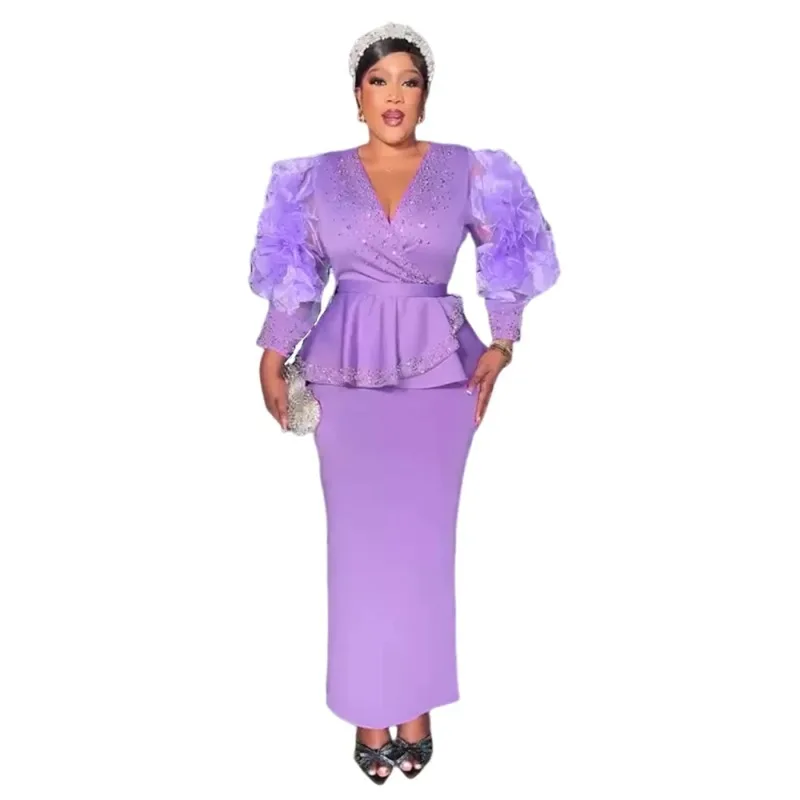 Elegant Women Evening Dress V Neck Organza Petal Sleeve Waist Belt Rhinestone Slit Ruffle African Bodycon Slim Classy Prom Gowns
Elegant Women Evening Dress V Neck Organza Petal Sleeve Waist Belt Rhinestone Slit Ruffle African Bodycon Slim Classy Prom Gowns
