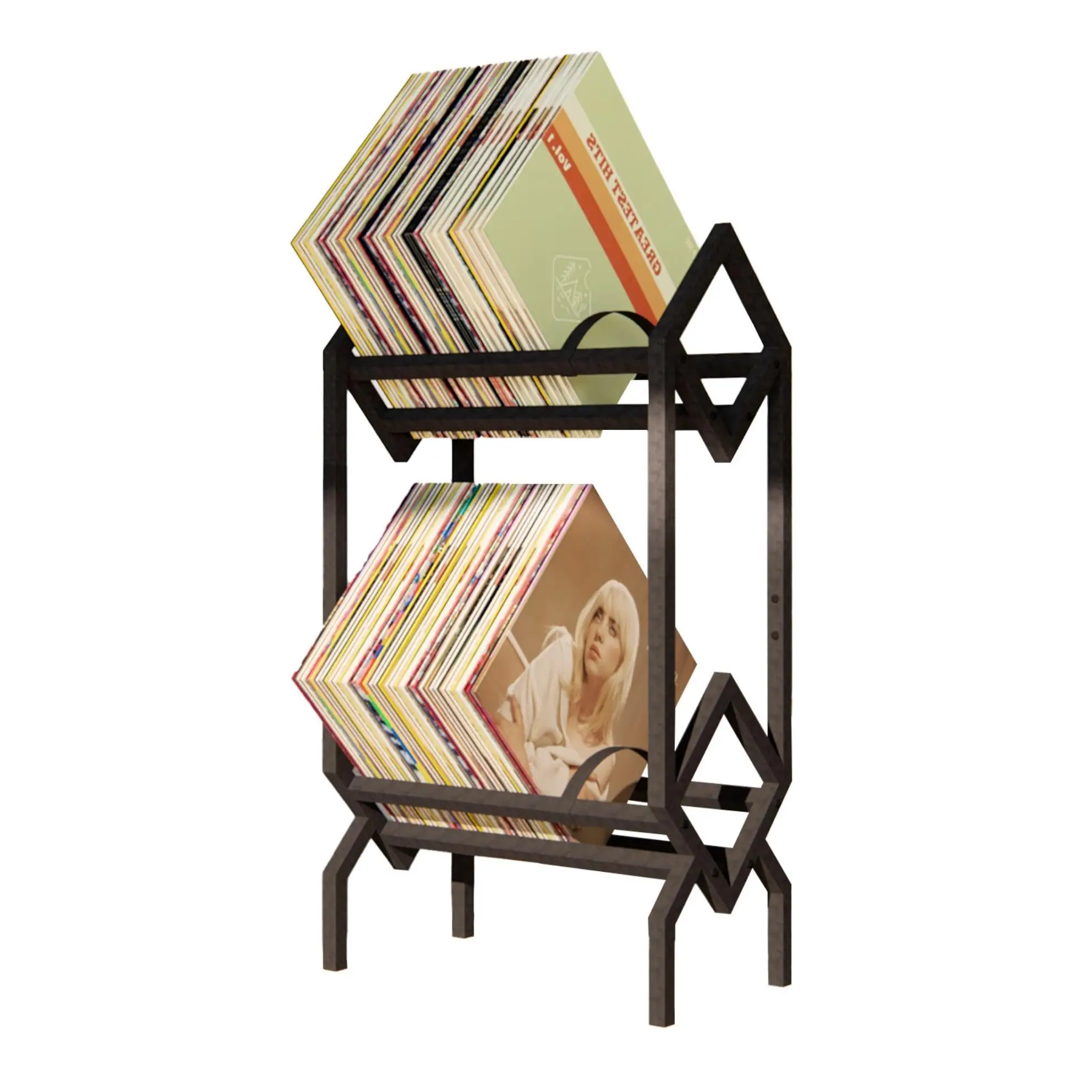 Two-Tier Matte Black Vinyl LP Storage Rack For 160–200 Records, Albums, Books, And Magazines
Two-Tier Matte Black Vinyl LP Storage Rack For 160–200 Records, Albums, Books, And Magazines