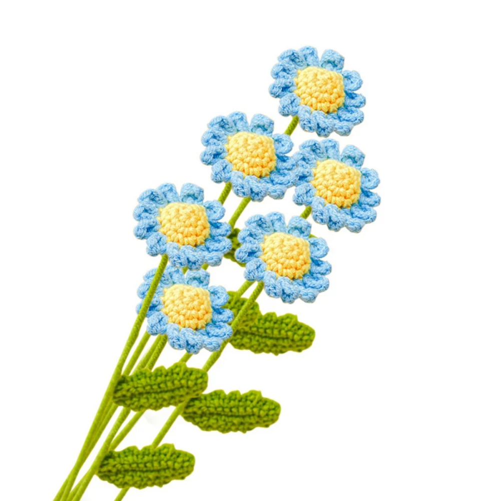6pcs Handmade Crochet Daisy Flower Decor Artificial Flower Decorative Knitted Simulation Daisy Bouquet for Home Decor
6pcs Handmade Crochet Daisy Flower Decor Artificial Flower Decorative Knitted Simulation Daisy Bouquet for Home Decor