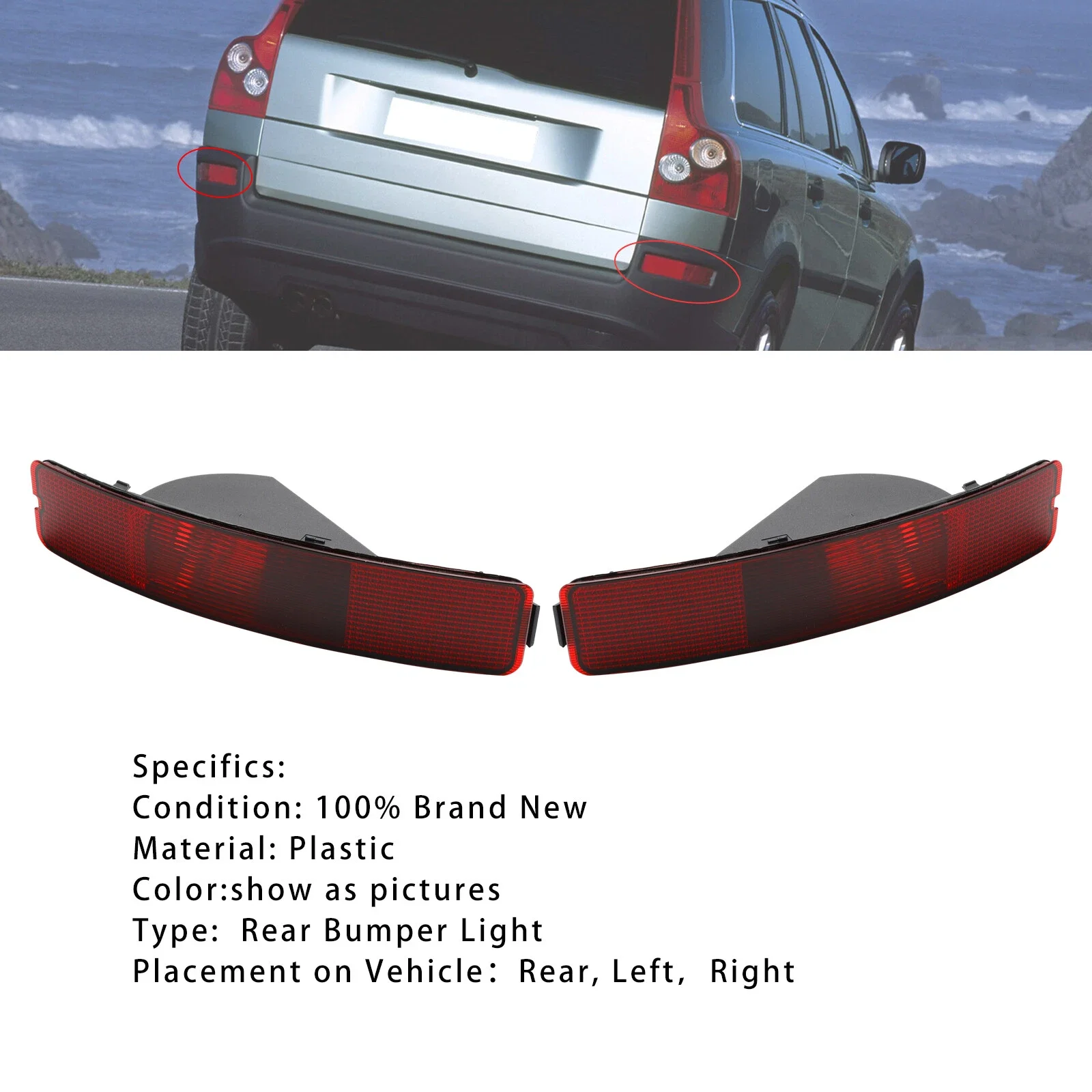 Обратный отражатель стоп-сигнала отражатель заднего бампера стоп-сигнал для Volvo XC90 2003-2006 без лампы 8693009 8693008 8693012
Обратный отражатель стоп-сигнала отражатель заднего бампера стоп-сигнал для Volvo XC90 2003-2006 без лампы 8693009 8693008 8693012